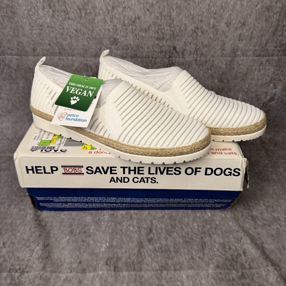 Bobs Skechers Flexpadrille 3.0 Pastel Sky Size 8 Women's White 113245